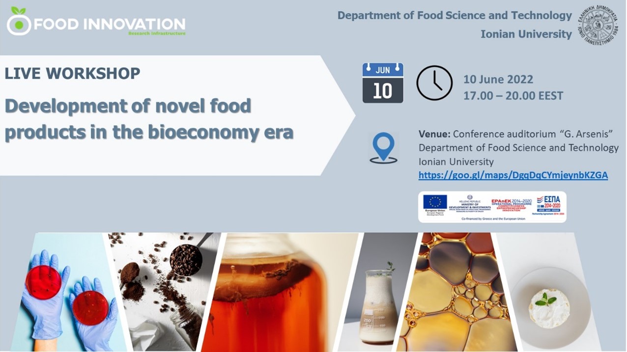 Live Workshop on “Development of novel food products in the bioeconomy era”